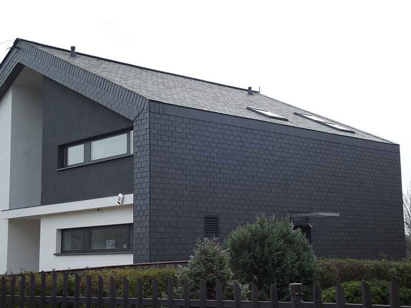 Facades from natural slate
